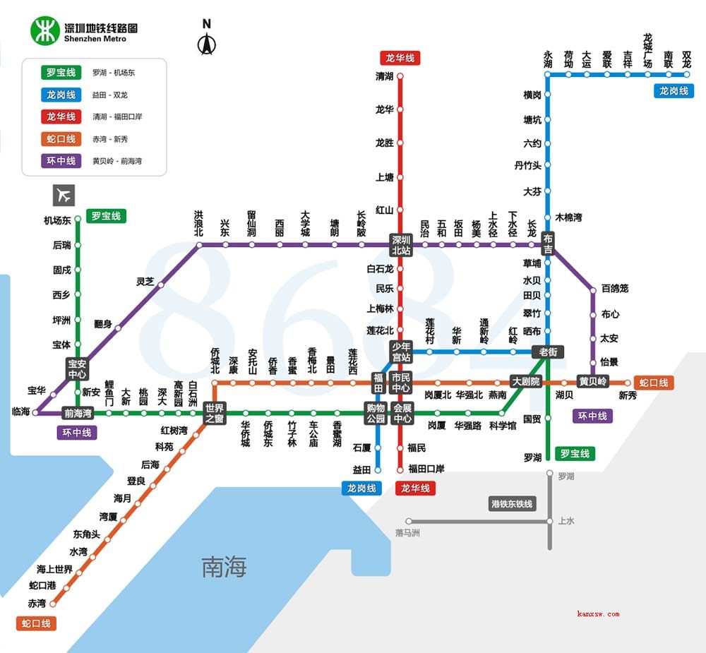 最新深圳地铁规划线路图 深圳轨道交通线路图2030