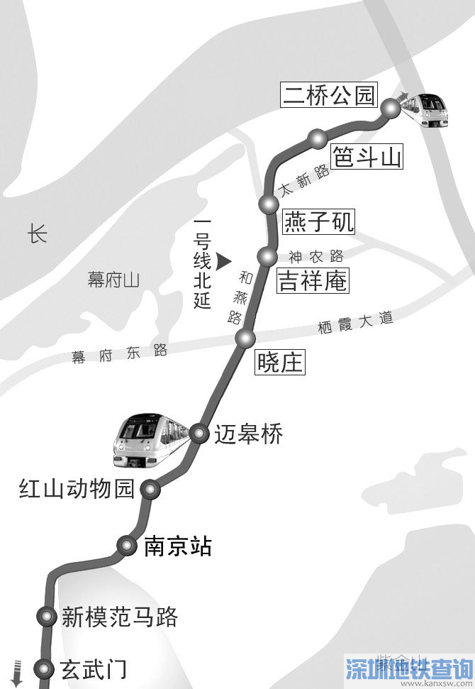 南京地铁1号线北延段走向是怎样的呢？
