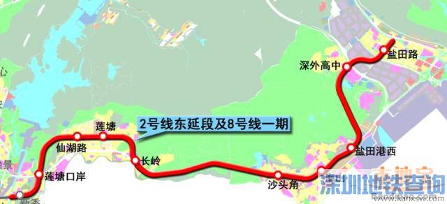 深圳地铁8号线一期最新站点设置、路线图 2020年市内可地铁直达盐田