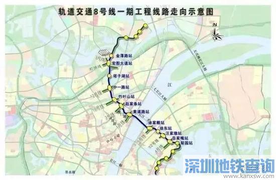 武汉地铁8号线一期最新线路图
