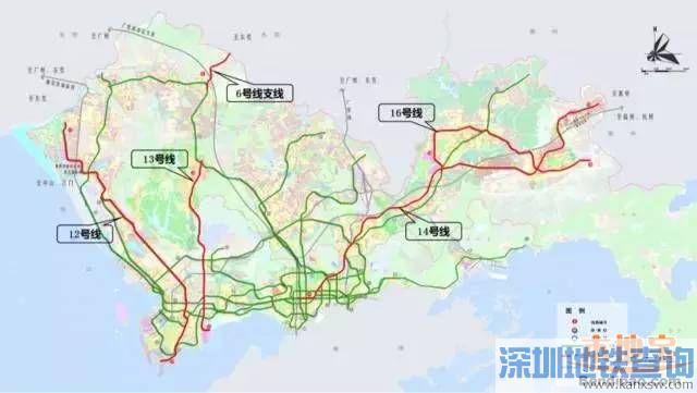 2017深圳地铁5条新线开建 12、13、14、16、6号线支线将开建