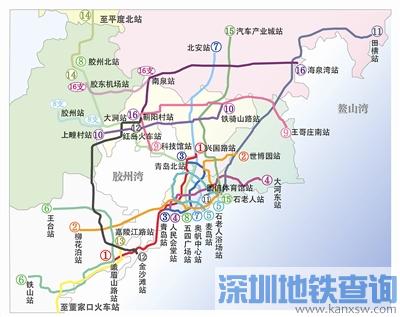 青岛地铁未来将构筑三湾之间一小时可达交通圈