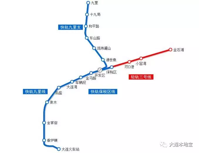 大连快轨3号线2017发车时刻表、最新票价表一览