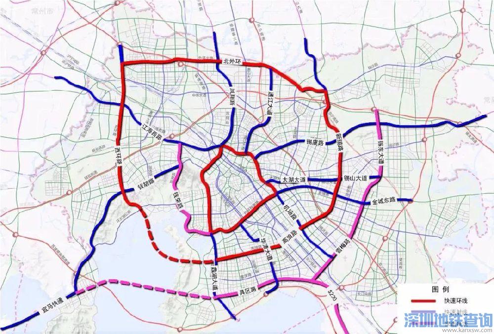 无锡快速路网最新规划详情、线路图