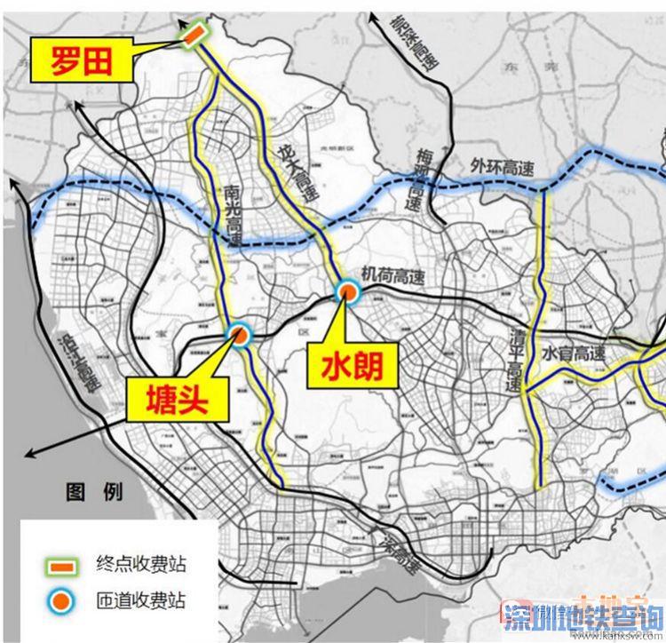 深圳南光、龙大高速公路旧收费站实行抬杆放行 无需排队取卡