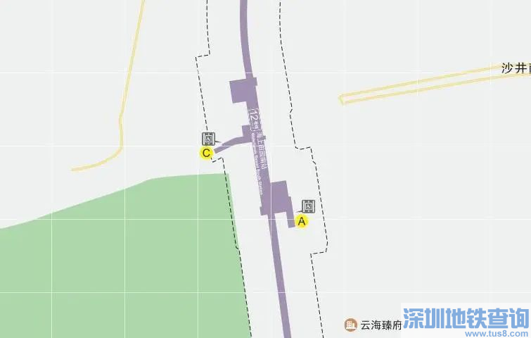 深圳地铁12号线海上田园南站有几个出口